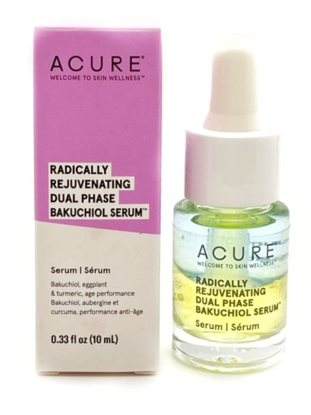 NEW ACURE Radically Rejuvenating Dual Phase Bakuchiol Serum Travel Size